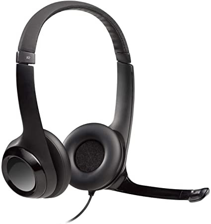 Fone de Ouvido C Microfone H390 Usb Preto