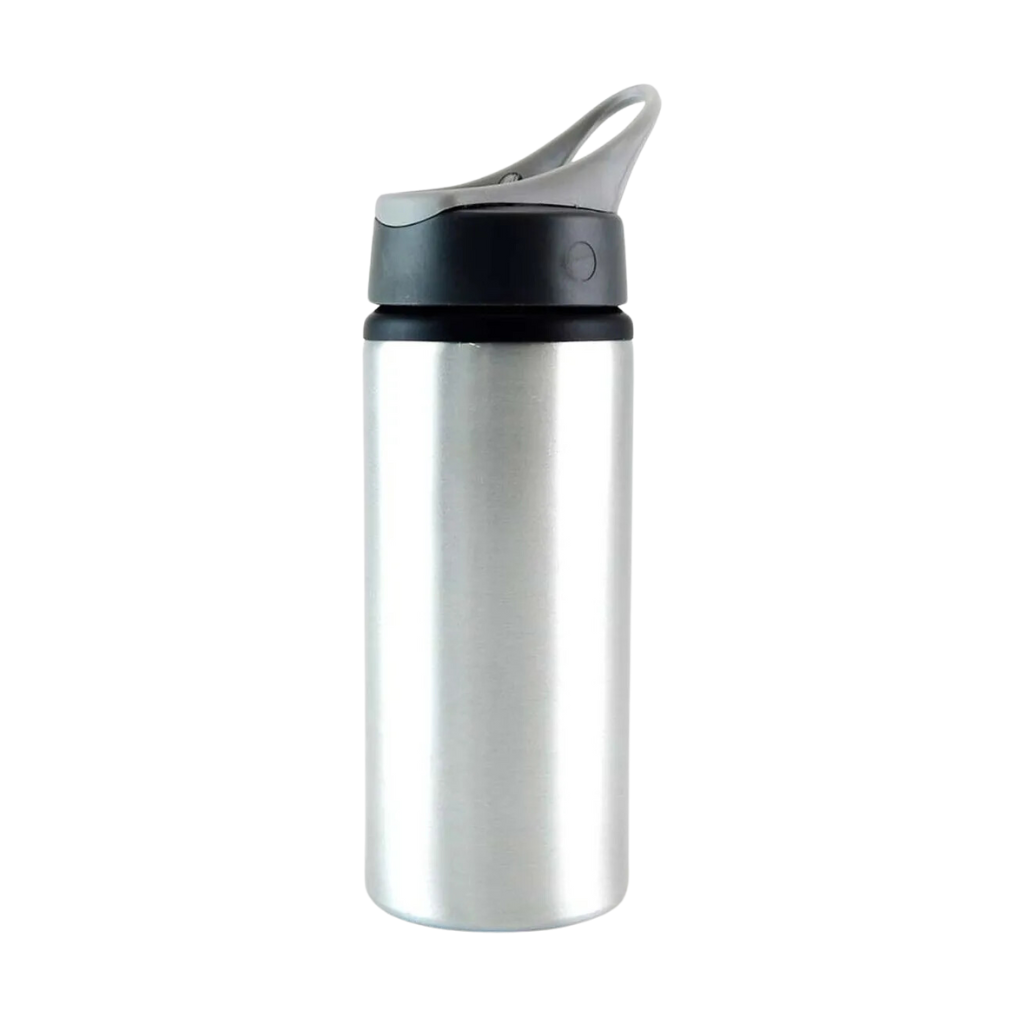 Squeeze Aluminio Prata Sport C/bico Retratil 600ml P/sublimacao