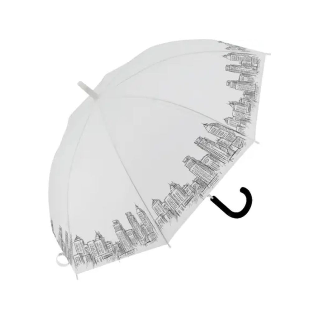 GUARDA-CHUVA TRANSPARENTE C/DETALHES SORTIDOS 82CM - YANGZI 103229