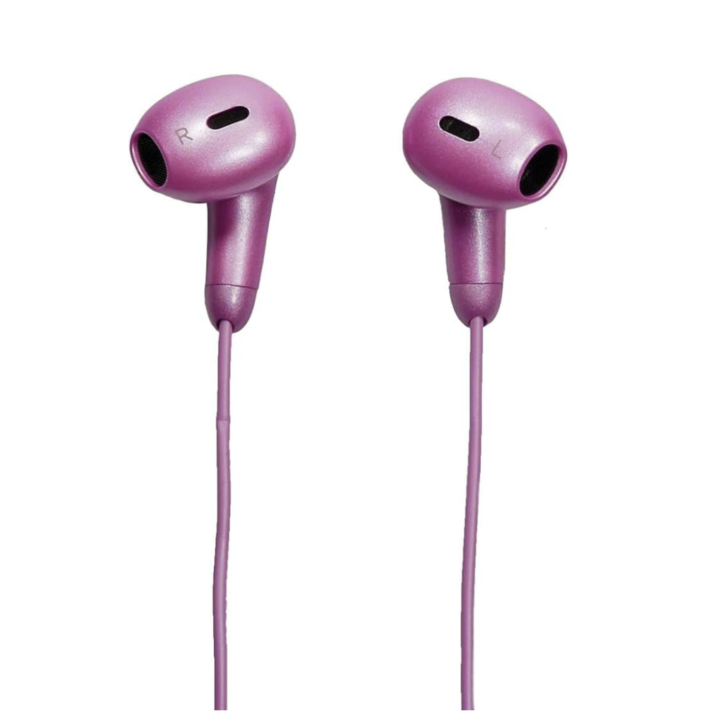 Fone Tipo C C/mic Intra-auricular Tiny Rosa Metalico Fn209