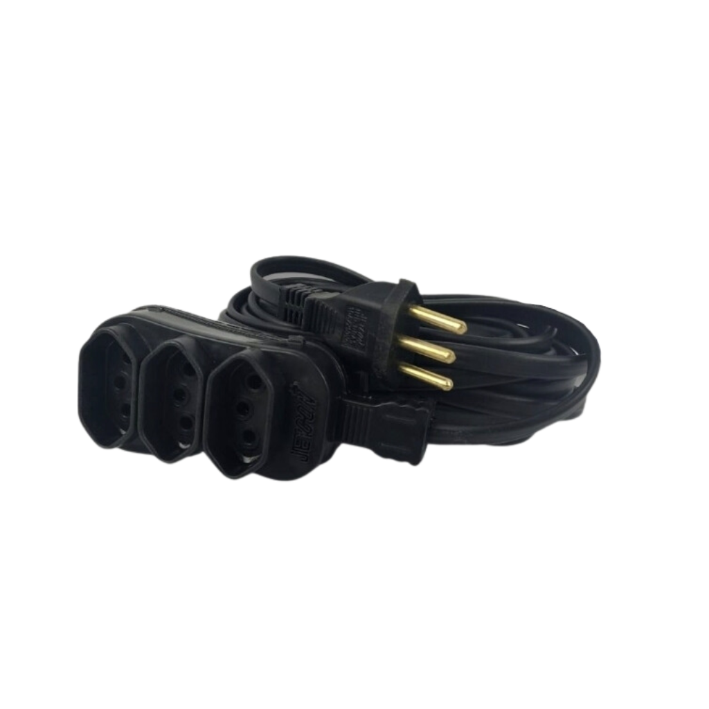 Extensao de 3 Tomadas 2p+t 10a 5mts