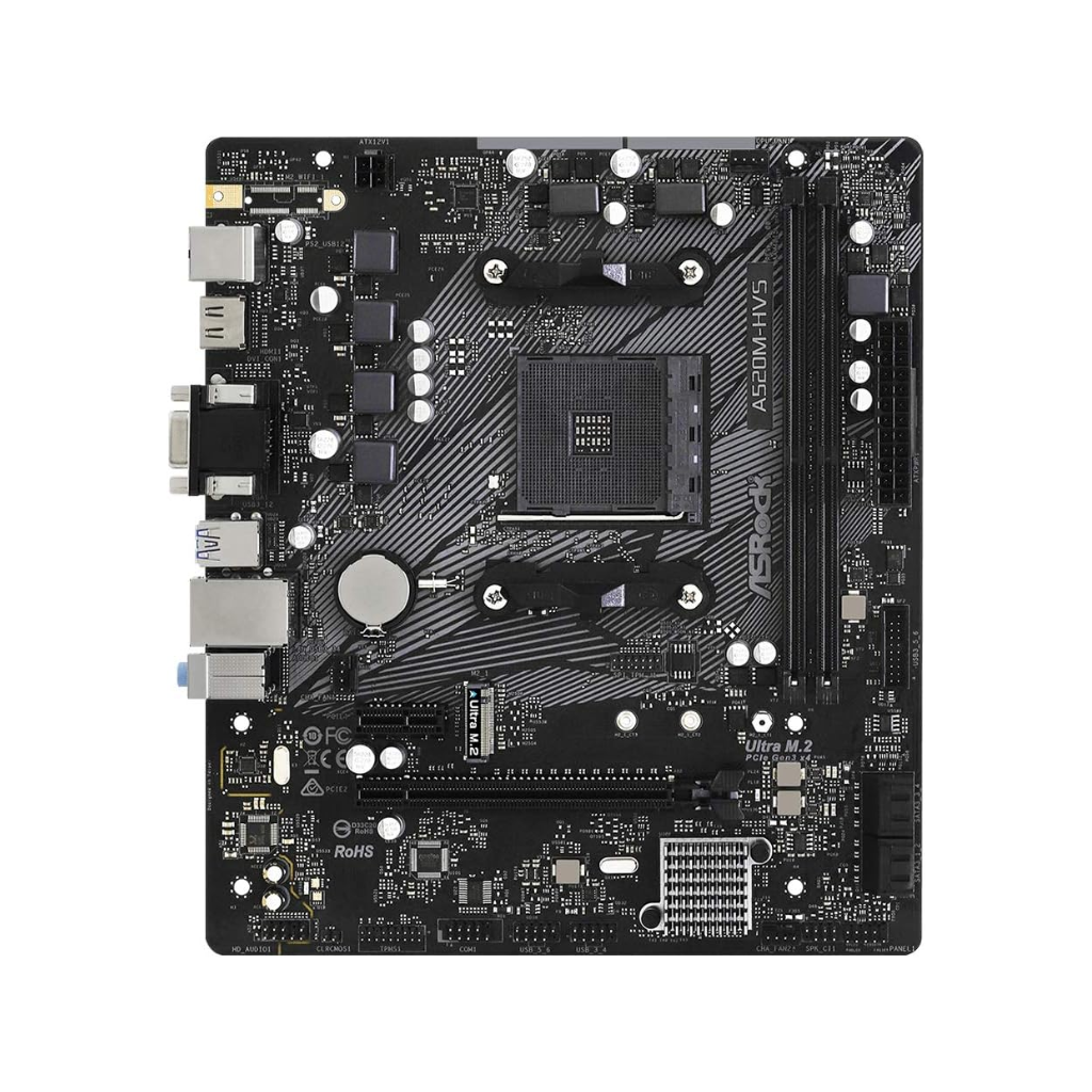 Placa Mae Am4 A520m-hvs Ddr4