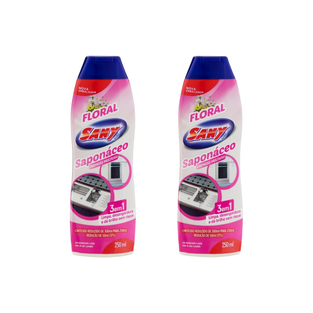 2 Und Saponáceo Cremoso Floral 250ml - Sany
