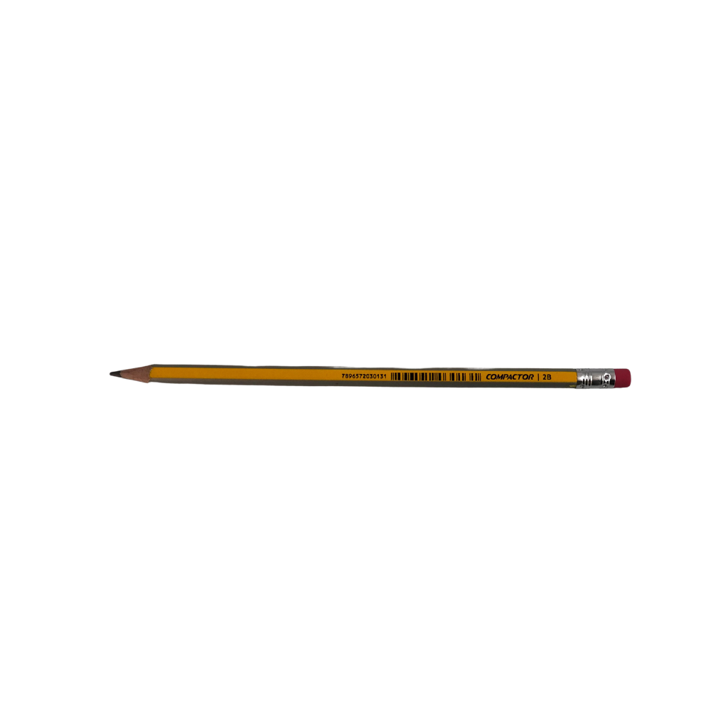 Lapis Grafite 2b Cz/am C/ Borracha
