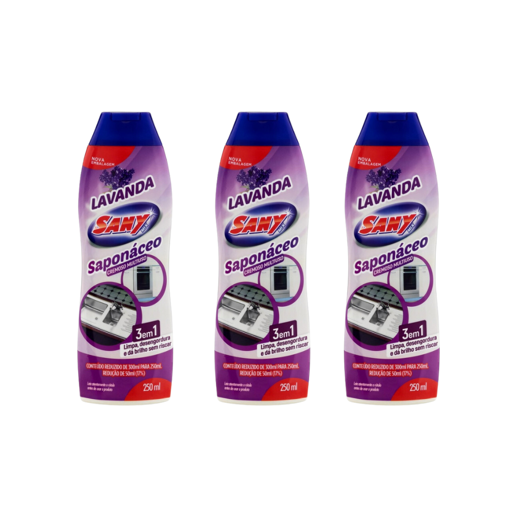 Saponáceo Cremoso Lavanda 250ml - 3 Und