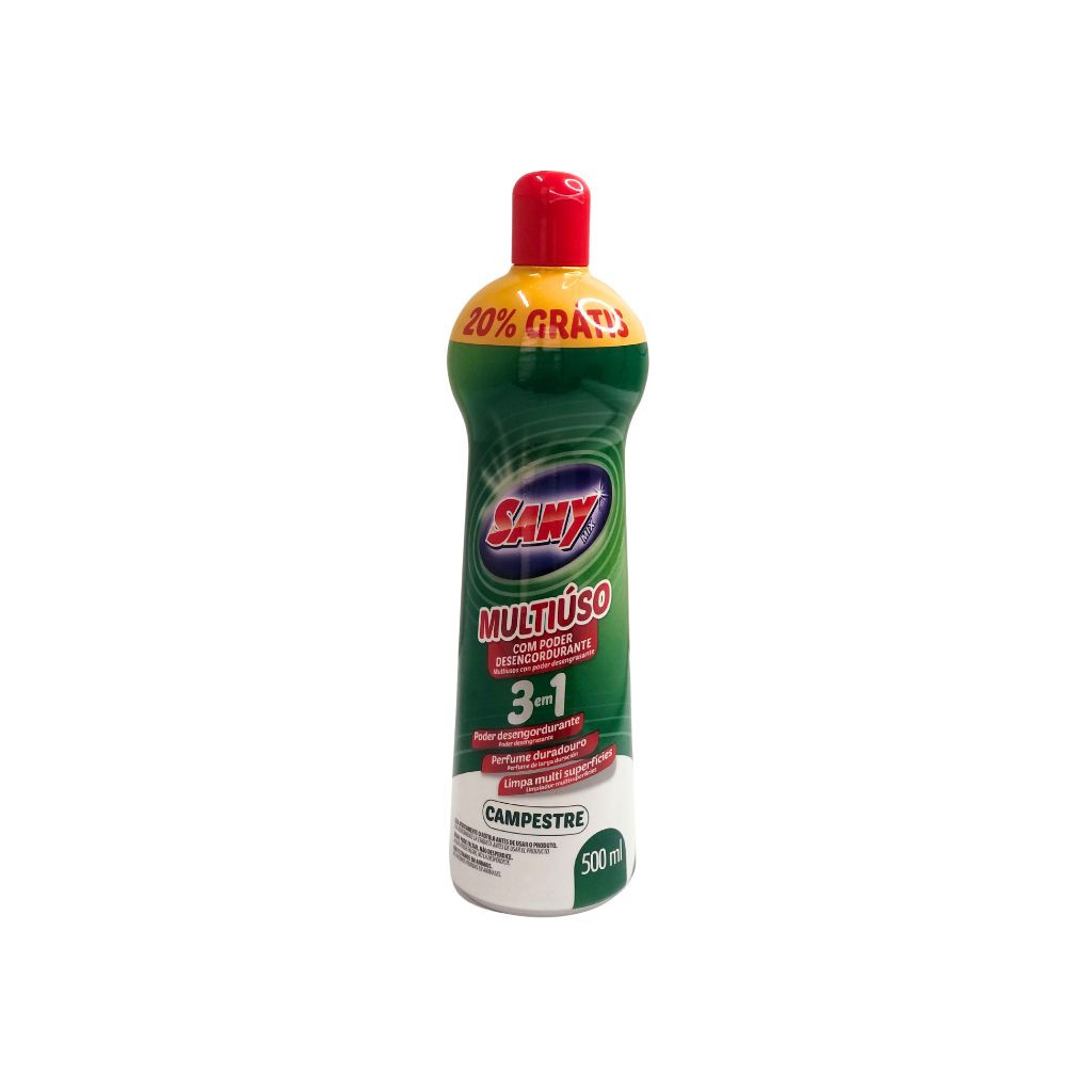 LIMPADOR MULTIUSO 3 EM 1 CAMPESTRE 500ML - SANY 50012002-024