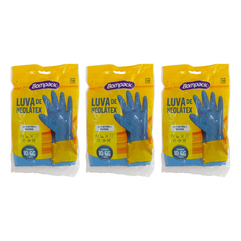 Luva Neolatex Limpeza Tam Gg - 3 Und