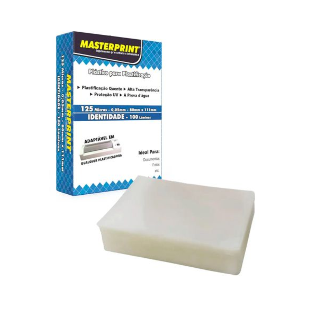 Refil P/ Plastificacao 80x110mmx0,05 125 Micras Pis/cic 100un