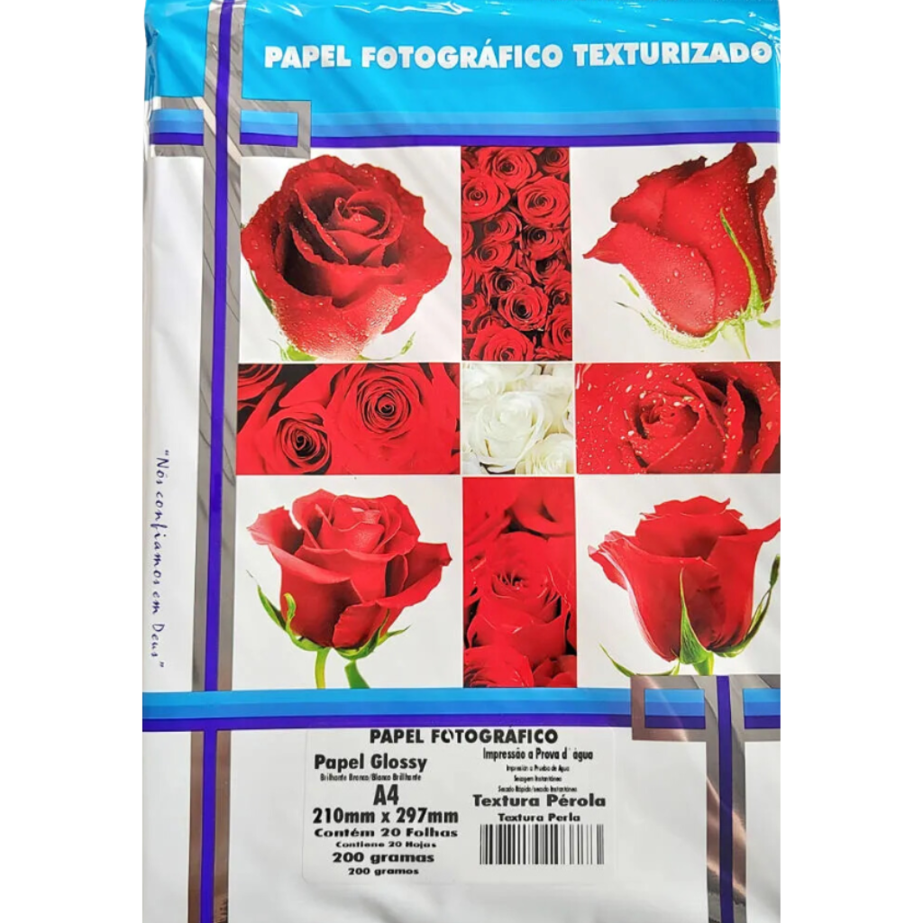 Papel Foto A4 200g Glossy Perola C/20