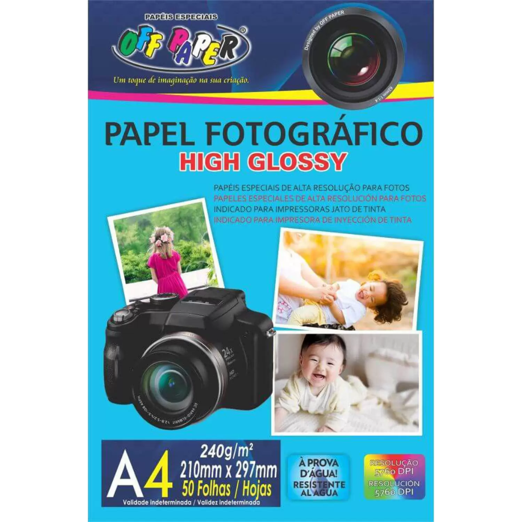 Papel Foto A4 240g 50fls Glossy