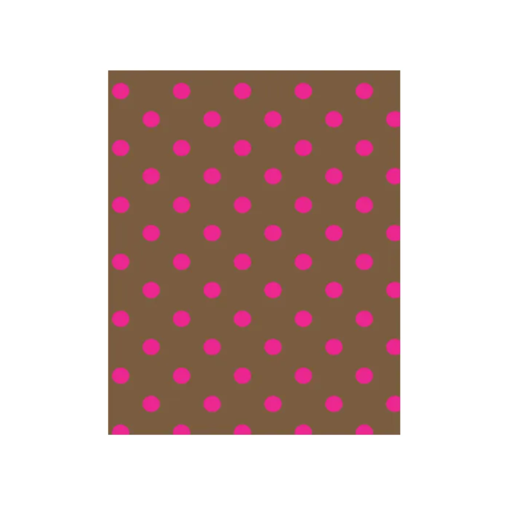 Eva Estampado 40x50 Poa Marrom e Rosa