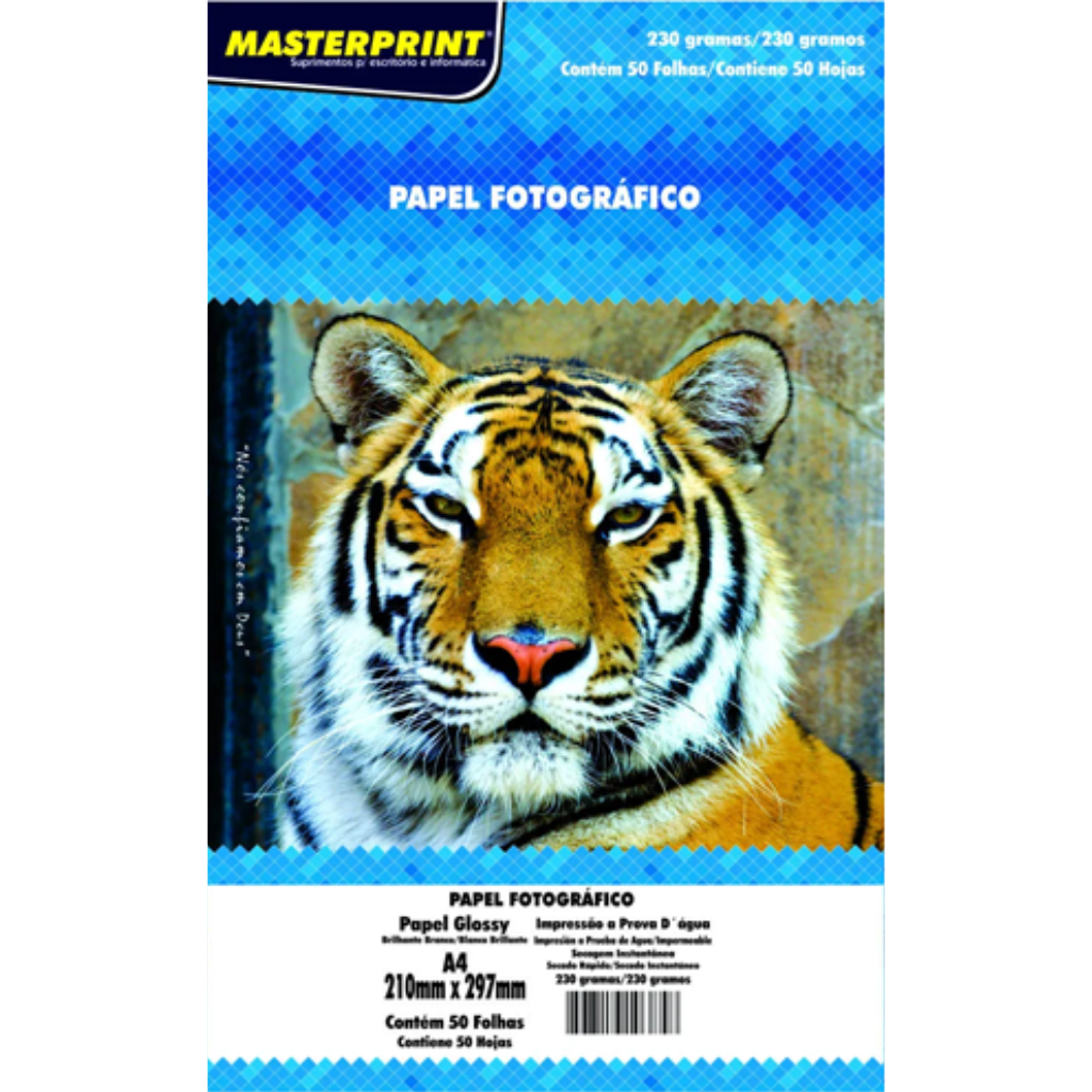 Papel Foto A4 230g 50fls Glossy Masterprint