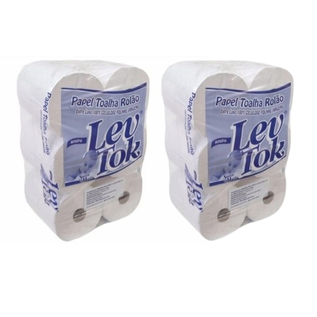 PAPEL TOALHA BOBINA CELULOSE 28G 6X200M LEV TOK- 2 PCT