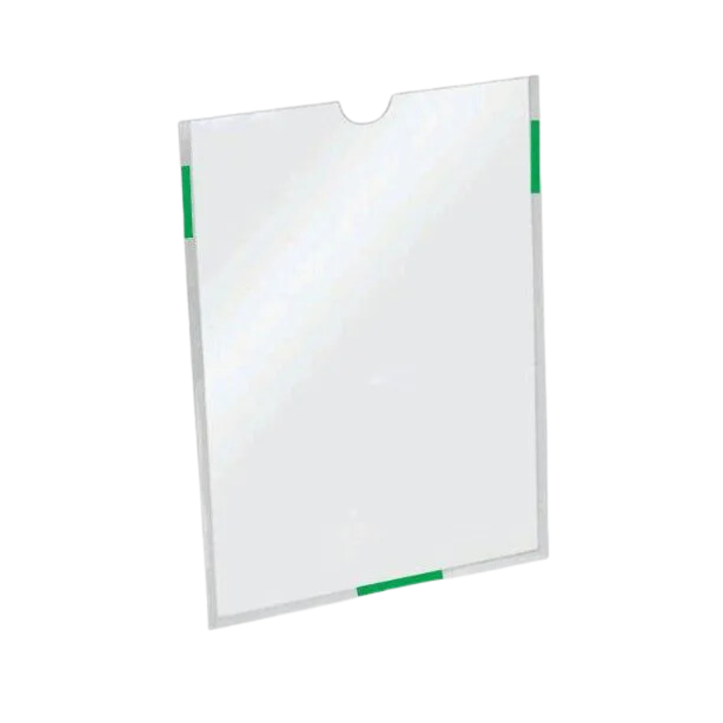 Display A4 Vertical Parede Acrílico Cristal C/fita Novacril