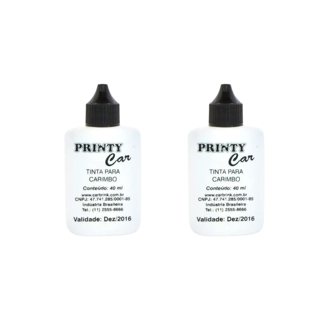 Tinta Carimbo Almofada Preta 40ml Printy Car