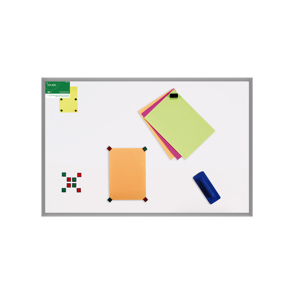 QUADRO BRANCO MAGNÉTICO 70X50 ALUMÍNIO POPULAR - SOUZA 1092