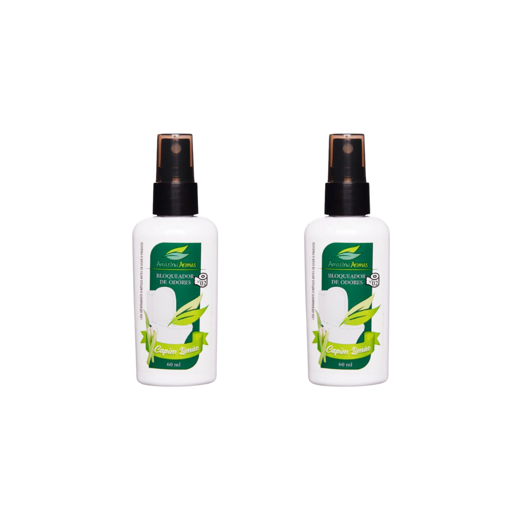 Bloqueador de Odores Sanitários 60ml Capim Limão - 2 Und