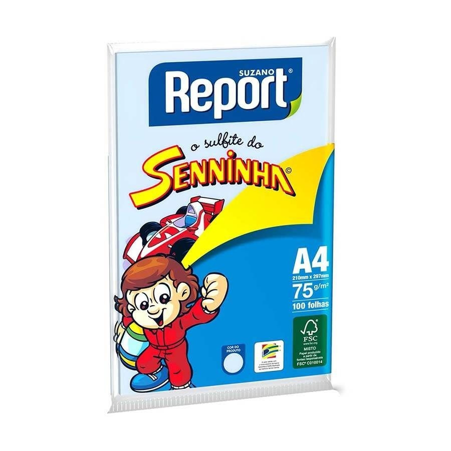 Resma A4 Seninha Azul 75g 100fls Report