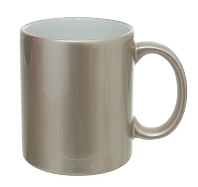 CANECA CERÂMICA PEROLIZADO CHAMPAGNE 300ML P/SUBLIMAÇÃO METALNOX