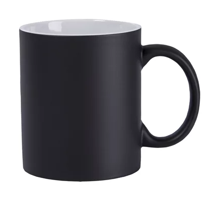 Caneca Cerâmica Mágica Preta Fosca 325ml P/sublimação Metalnox