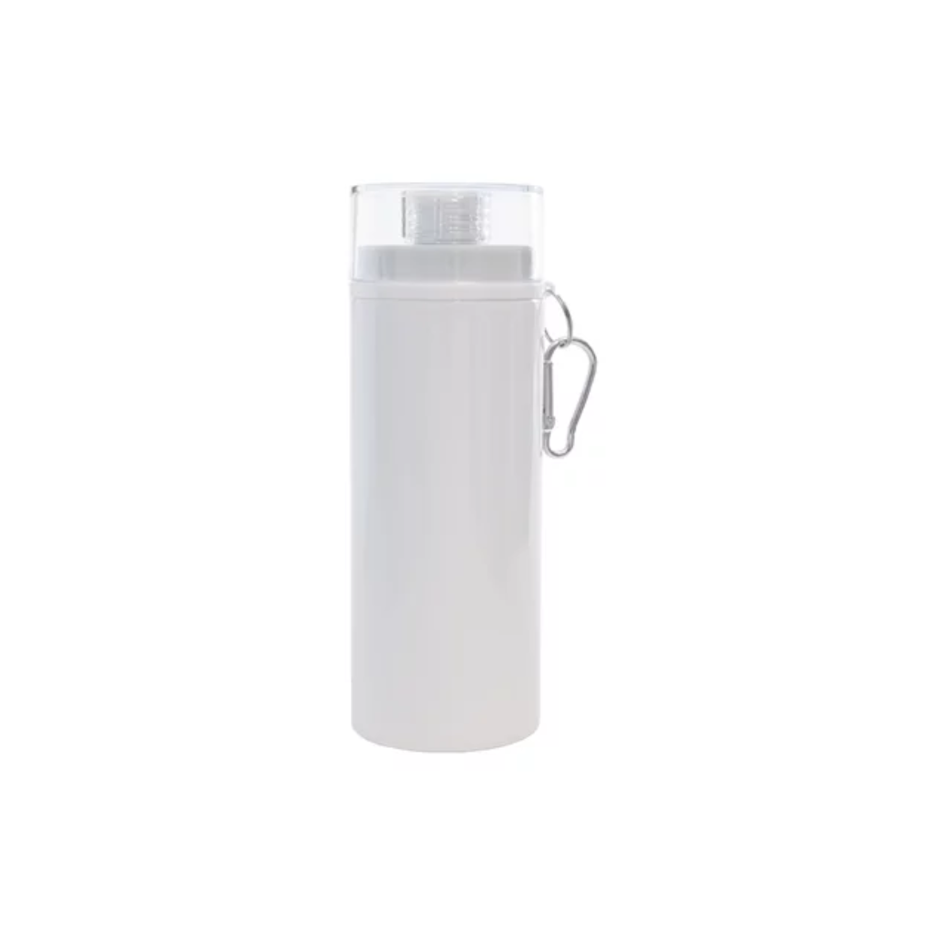 SQUEEZE METALNOX ALUMÍNIO BRANCA TAMPA BRANCA 600ML PARA SUBLIMAÇÃO - 56474
