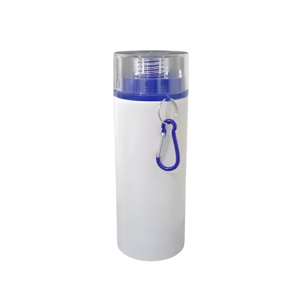 Squeeze Aluminio Branca C/tampa Azul 600ml P/sublimacao