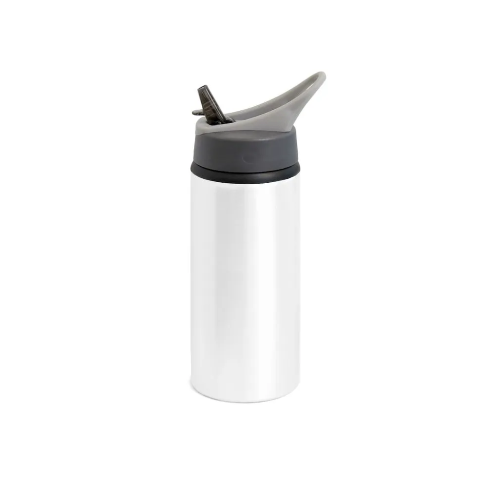 Squeeze Aluminio Branca Sport C/bico Retratil 600ml P/sublimacao
