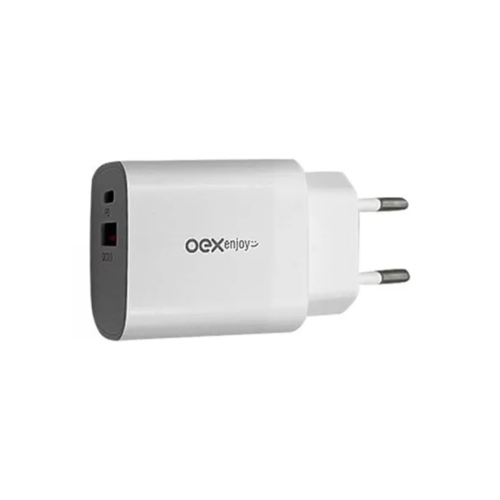 Carregador Parede C/ Usb + Tipo C Recarga Rapida Cg206 Branco