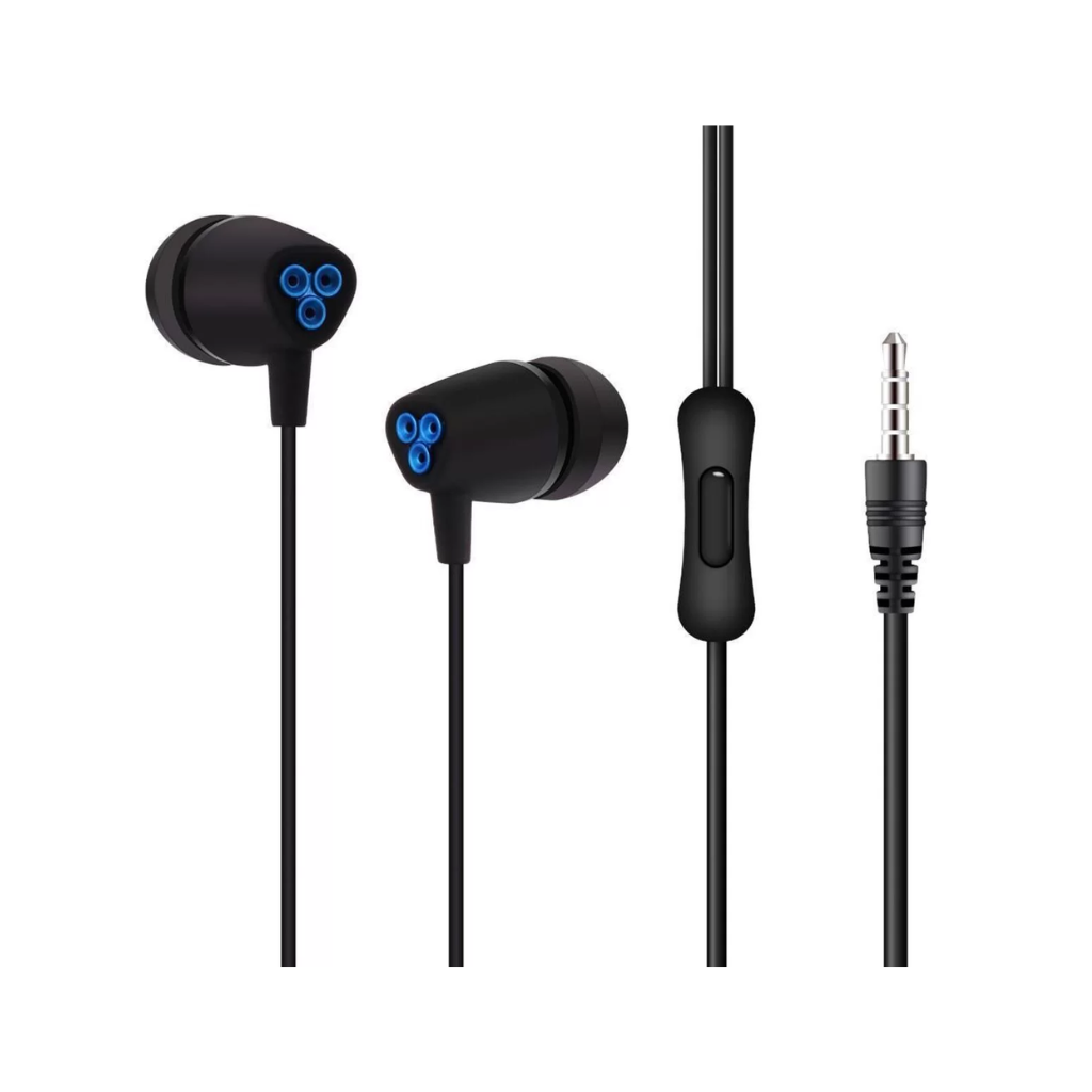 Fone P3 C/mic Intra-auricular Preto/azul Fn200 Oex