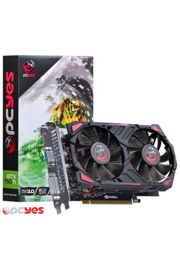 Placa de Vídeo 2gb Ddr5 128bits Gtx750 Dual Fan Pcyes 
