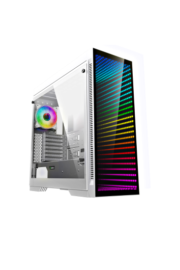 Gabinete Gamer Infinity Lateral Vidro Branco