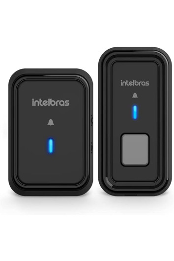 Campainha Sem Fio com Bateria Cib 101 - Preto