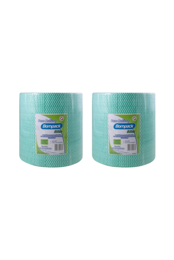 Pano Multiuso Rolo C/600un 28x50cm 300m Verde (tipo Perfex) - 2 Und