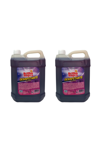2 Und Limpador Perfumado Pinho 5l (desinfetante) - Brilho Mágico
