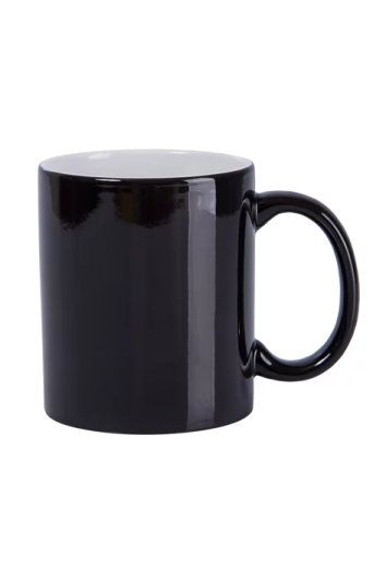 Caneca Cerâmica Mágica Preta 325ml P/sublimação