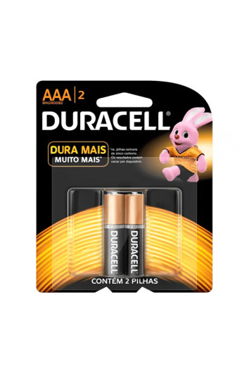 Pilha Palito Aaa Alcalina C/2un Duracell