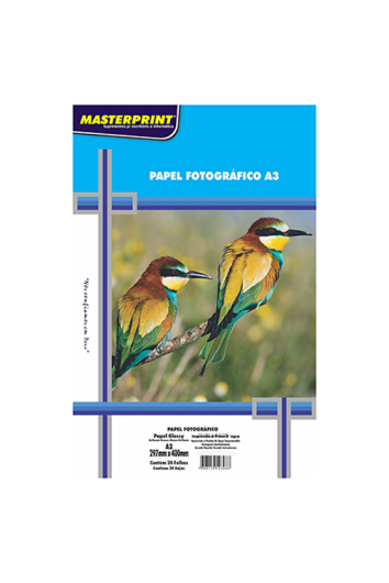 Papel Foto A3 220g 20fls Glossy Dupla Face Masterprint