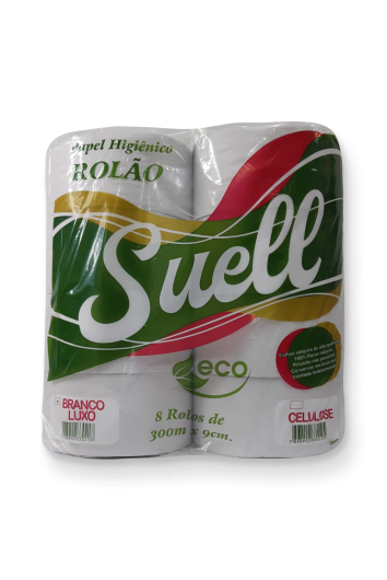 Papel Higiênico Rolão 8x300m Branco Luxo Suell