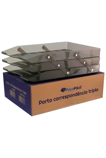Caixa de Correspondência Tripla Móvel - Fume - Novacril