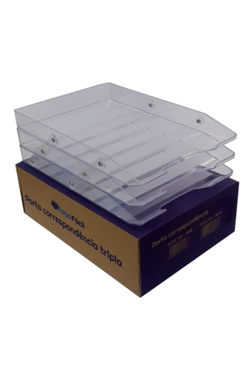 Caixa de Correspondência Tripla Móvel - Cristal - Novacril