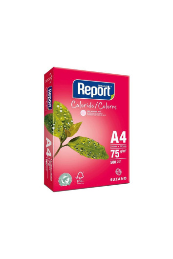 cod 32896 RESMA A4 COLORIDO ROSA 75G 500FLS REPORT