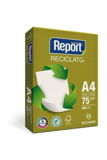 RESMA A4 RECICLADO 75G 500FLS REPORT