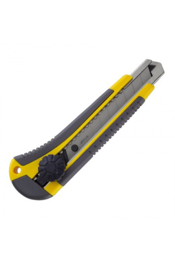 Estilete 18mm Profissional Emborrachado Trava Circular Es1804 Brw