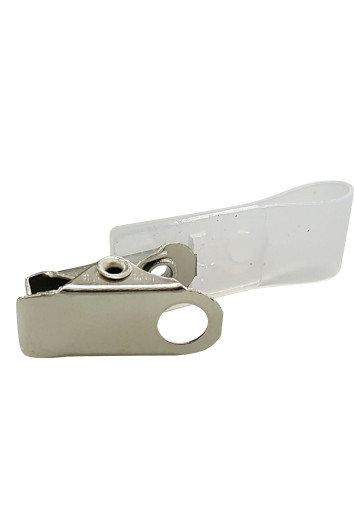 Presilha para Crachá Clips Jacaré C/ Alca Leitosa
