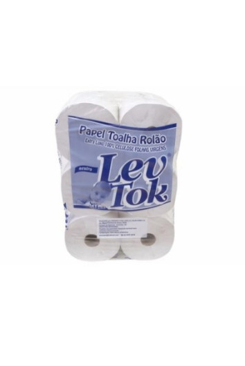 Papel Toalha Bobina Celulose 28g 6x200m Lev Tok 
