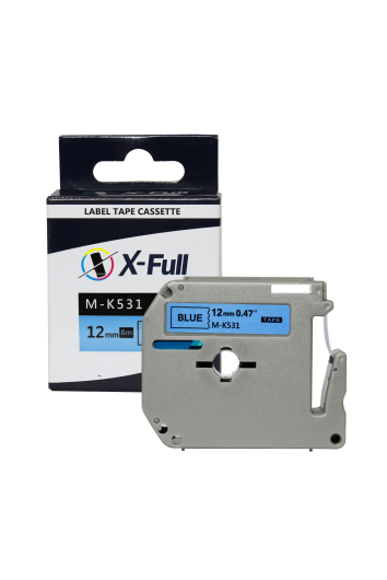 Fita Rotulador Brother M531 12mm Pto/azul Compatível - 8756 - X-FULL