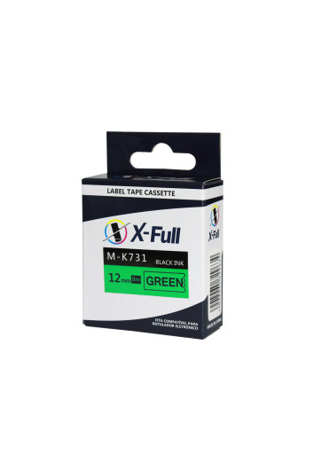 Fita Rotulador Brother M731 12mm Pto/verde Compatível - X-Full