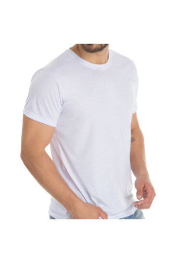 Camiseta Branca P Adulto / Sublimação Poliester Metalnox
