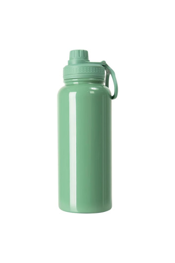Squeeze Inox Térmica Verde Tampa Emborrachada 900ml P/Sublimação Metalnox