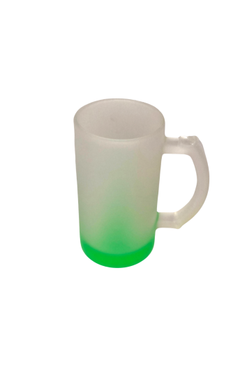 CANECA CHOPP VIDRO JATEADO FUNDO VERDE PROST 460ML P/SUBLIMAÇÃO - SUBLIME 